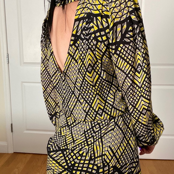 Parker graphic open back above the knee dress S - Picture 6 of 8